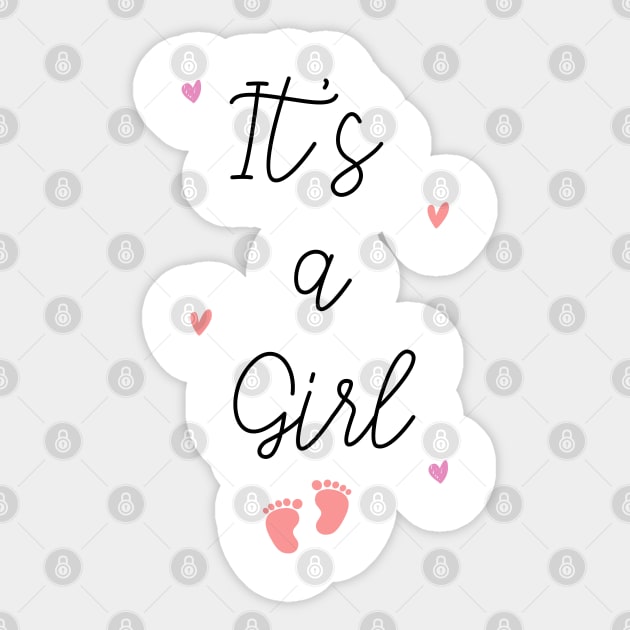 It's a girl Sticker by Coolthings